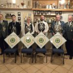 Von links: Schießsportleiter Detlef Pfeiffer, Tom Schoen, Brigitte Eggert, Andre Wüstefeld, Klaus-Dieter Guicking und BSG-Vorsitzender Gerhard Schoen